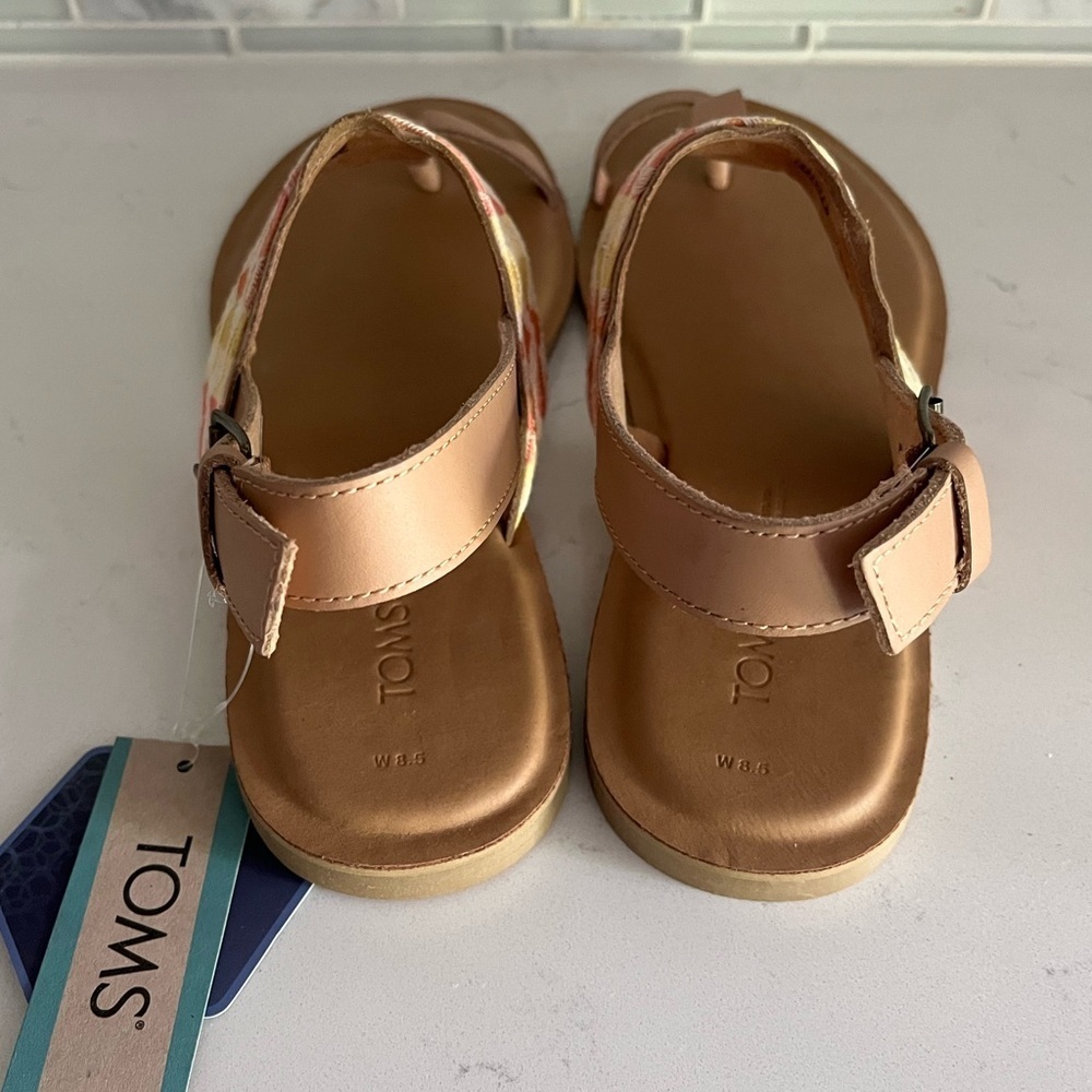 Toms Women's Bree Sandals Warm Beige Leather Size 8.5 - Picture 4 of 7